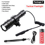 Tactical LED Flashlight w/remote switch option
